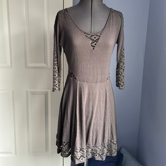Free People Dresses & Skirts - Free people dress size small Gray BoHo dress